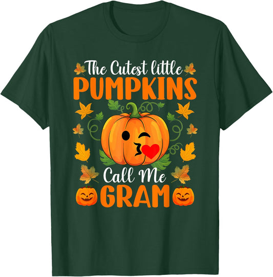 The Cutest Little Pumpkins Call Me Gram Shirt Halloween T-Shirt - T-Shirt | Forest