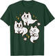 Spooky Cat Ghosts Retro Vintage Halloween Women Girls T-Shirt - T-Shirt | Forest