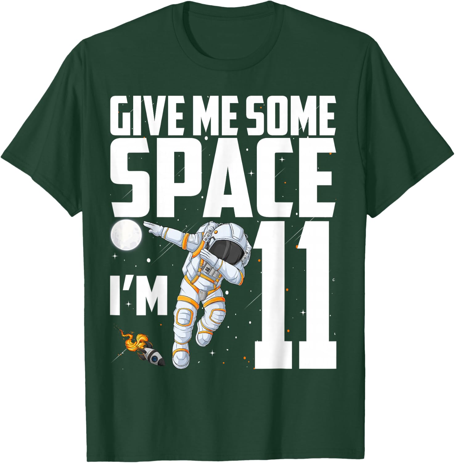 11 Year Old Outer Space 11th Birthday Astronaut Planets T-Shirt - T-Shirt | Forest