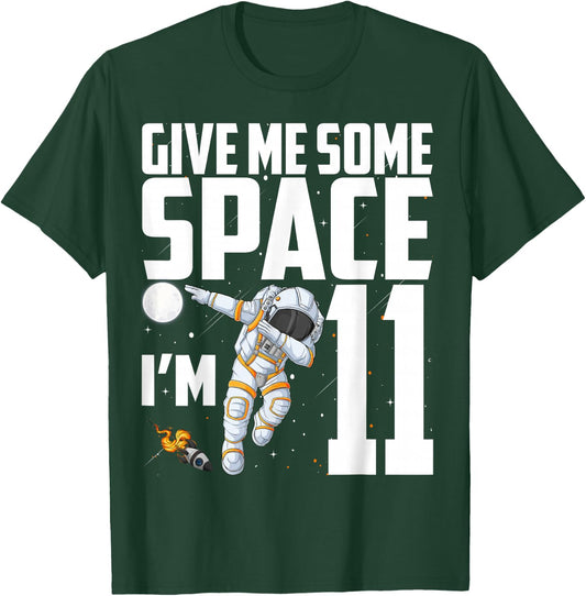 11 Year Old Outer Space 11th Birthday Astronaut Planets T-Shirt - T-Shirt | Forest