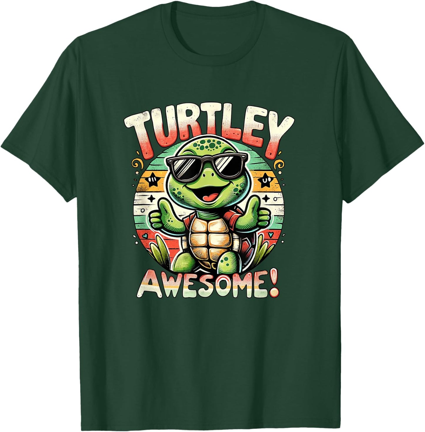 Turtley Awesome Kid's & Toddler's Funny Themed Cool Turtle T-Shirt - T-Shirt | Forest