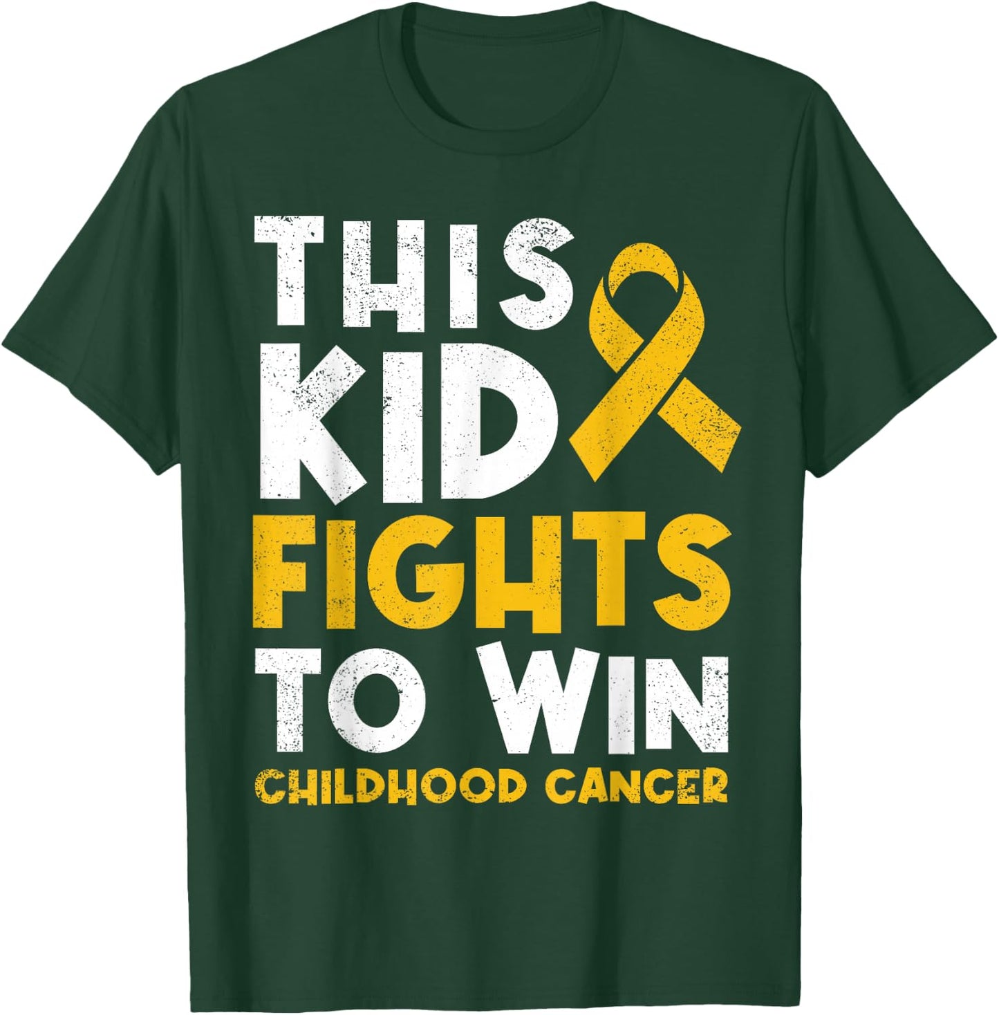 This Kid Fights To.Win Childhood Cancer Picked The Wrong Kid T-Shirt - T-Shirt | Forest