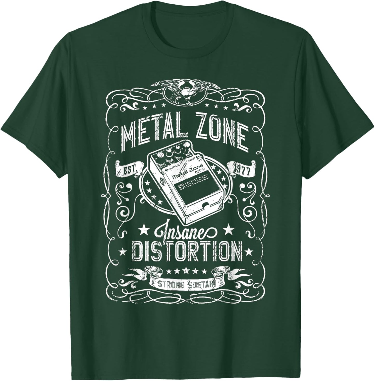 Metal Zone Insane Distortion Strong Sustain Guitar T-Shirt - T-Shirt | Forest