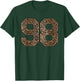 Leopard Number 98 Athlete Sports Jersey Supporter Fanwear T-Shirt - T-Shirt | Forest