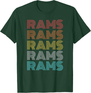 Rams Shirt Vintage Retro Apparel Retro Vintage Sports T-Shirt - T-Shirt | Forest
