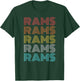 Rams Shirt Vintage Retro Apparel Retro Vintage Sports T-Shirt - T-Shirt | Forest