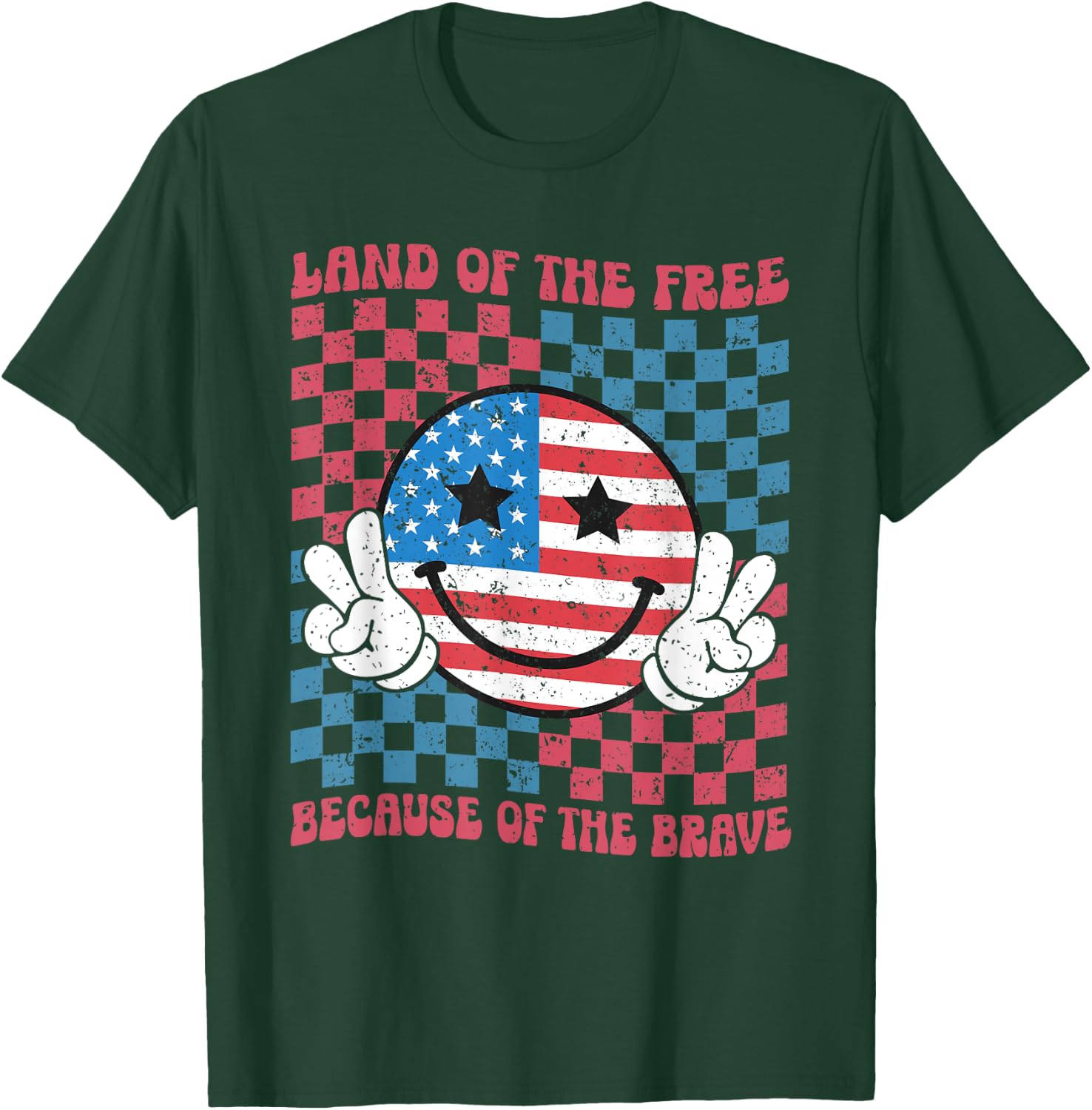 Home of the Free Because of the Brave Military American Flag T-Shirt - T-Shirt | Forest
