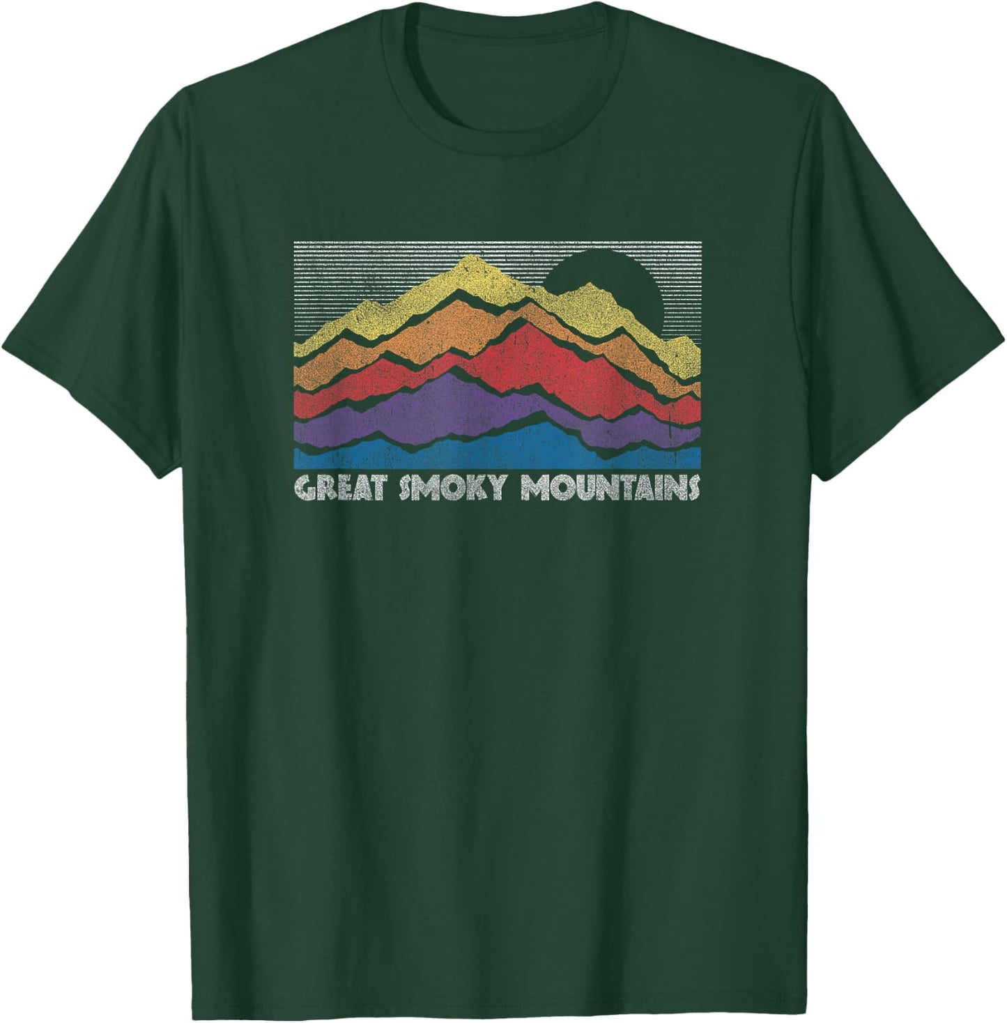 Great Smoky Mountains National Park Vintage Horizon T-Shirt - T-Shirt | Forest