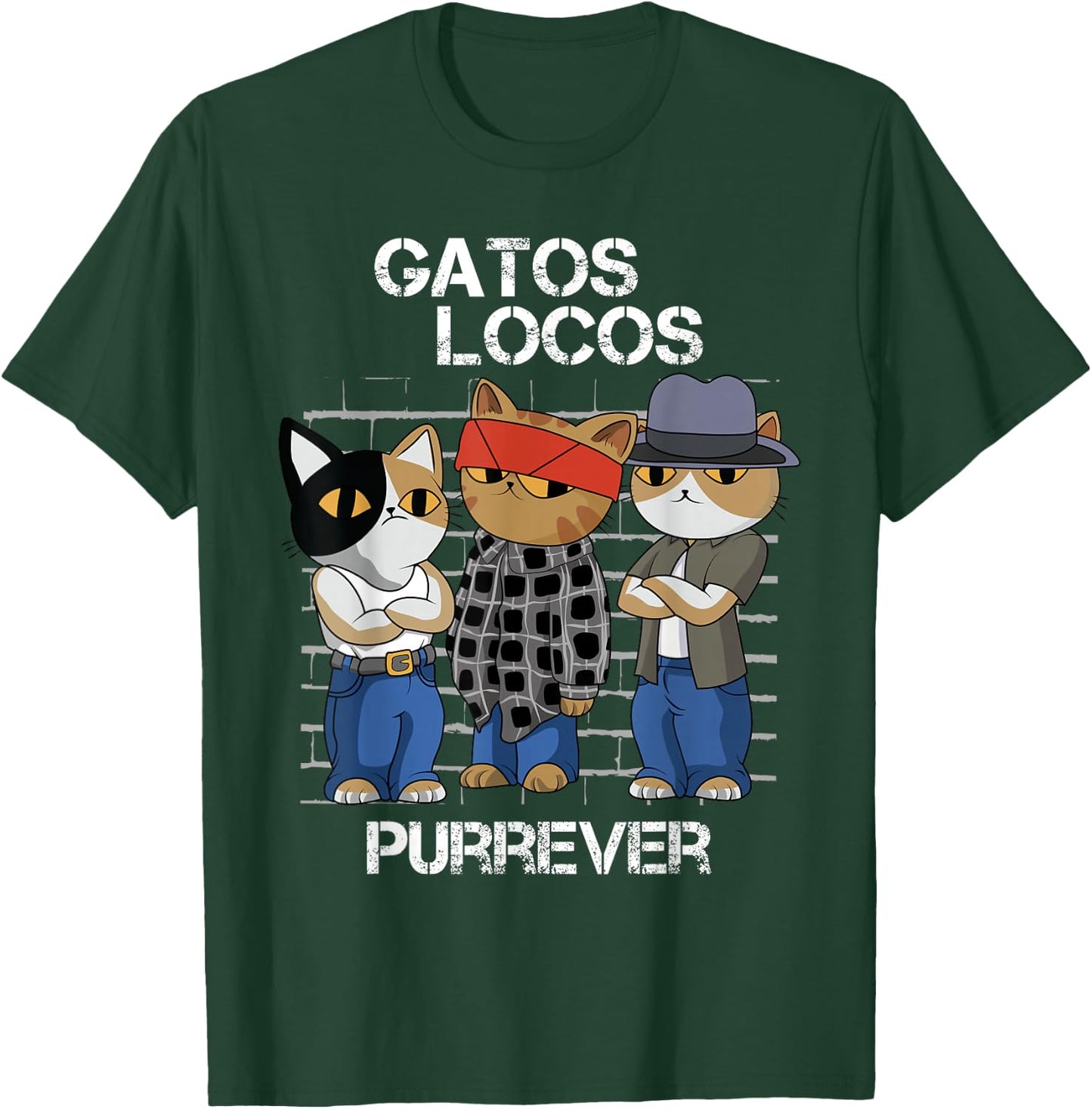 Funny Cat Blood in blood out Vatos Locos Forever T-Shirt - T-Shirt | Forest