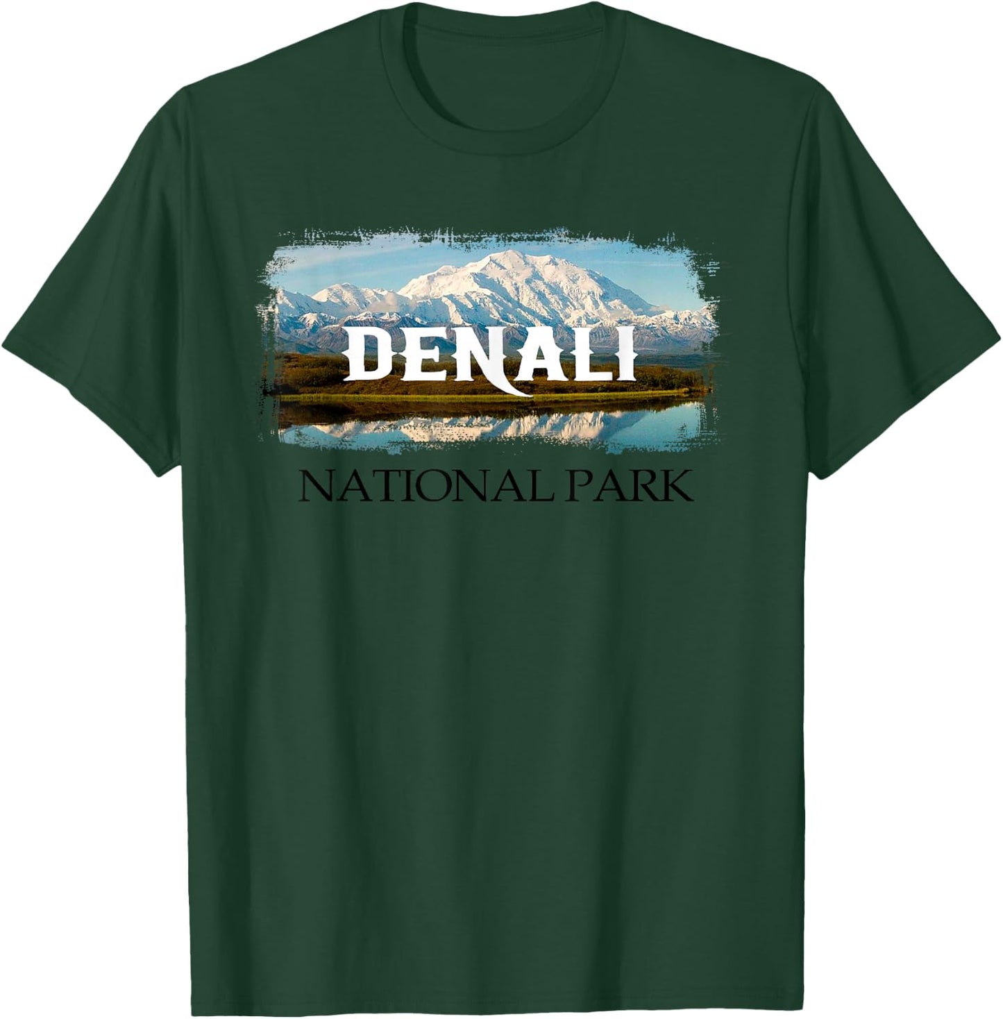 Retro Vintage Denali Alaska National Park Design T-Shirt - T-Shirt | Forest