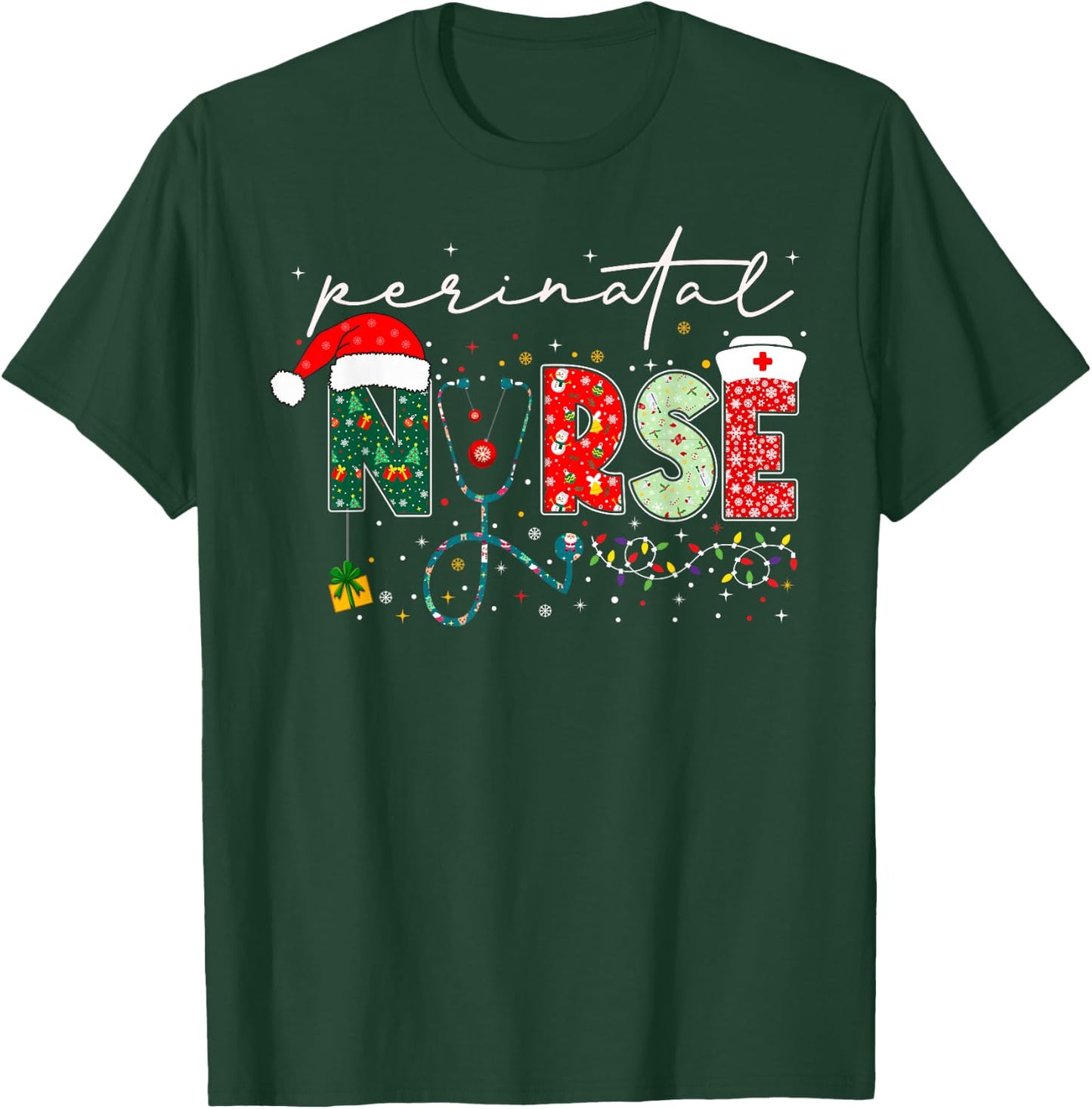 Christmas Perinatal Nurse Gifts For Nursing Student T-Shirt - T-Shirt | Forest