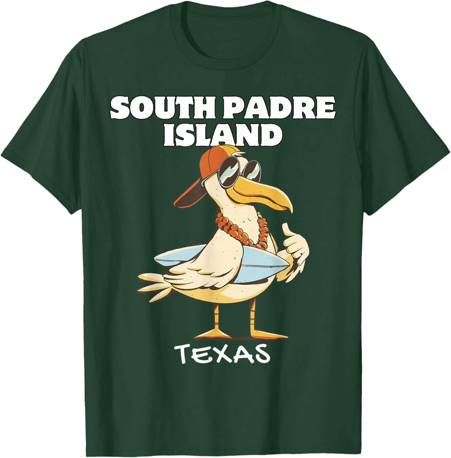 SOUTH PADRE ISLAND Surf Vintage Sunset Surfing T-Shirt - T-Shirt | Forest