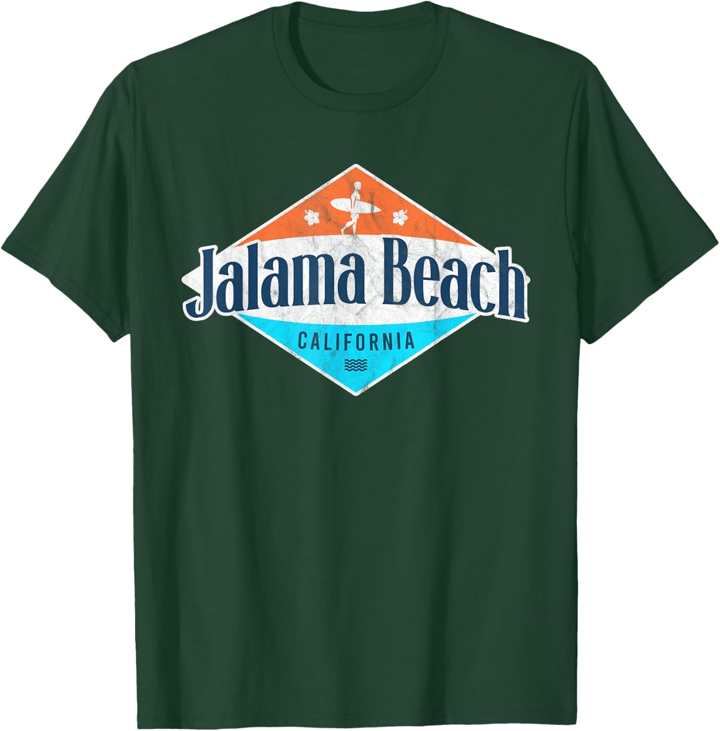 Vintage Jalama Beach California Palm Trees CA Retro Surf Men Women T-Shirt - T-Shirt | Forest
