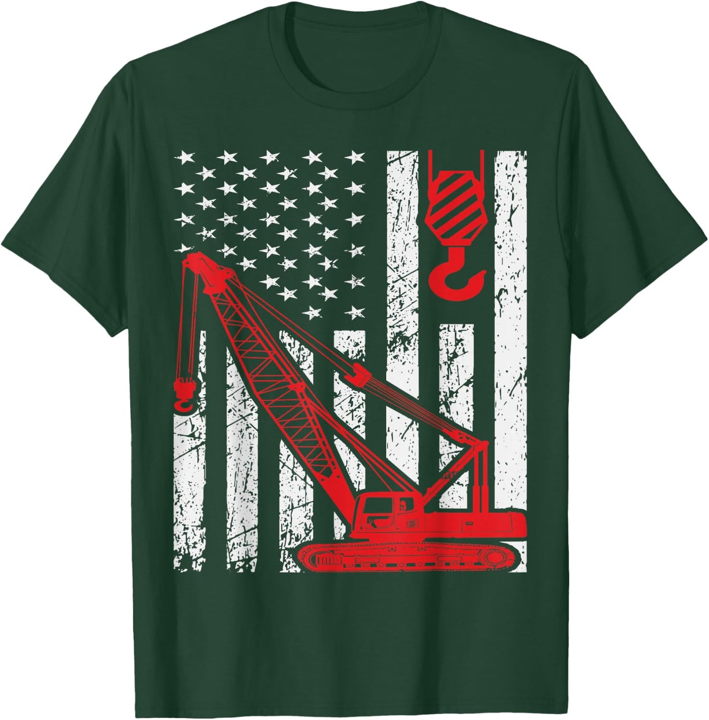 Excavating Machinery Retro bulldozer Excavator Co Men's Black Construction Worker T-Shirt - T-Shirt | Forest