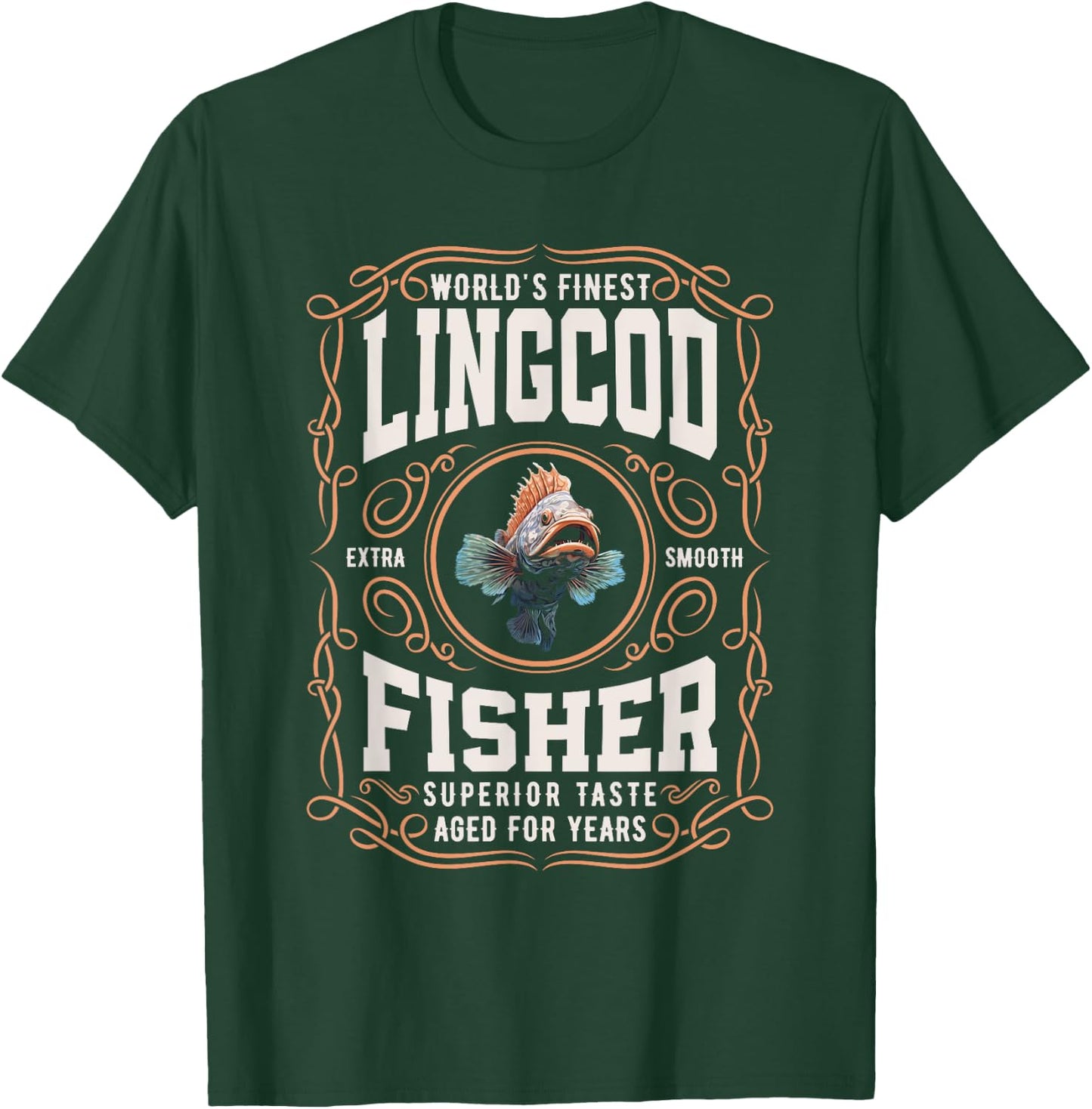 Worlds Finest Lingcod Fisher, Funny Lingcod Fishing T-Shirt - T-Shirt | Forest