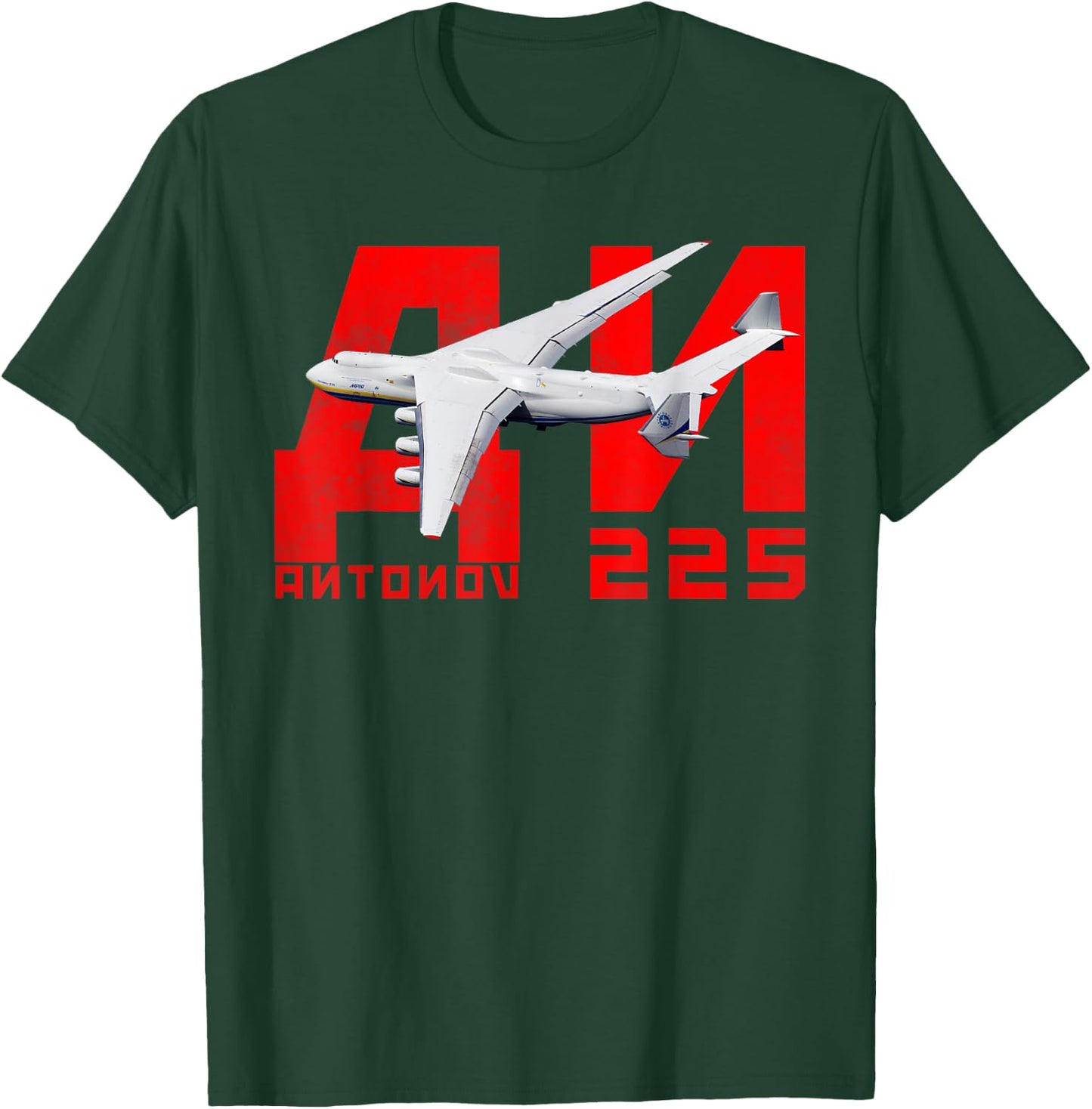 Antonov AN-225 CCCP Soviet USSR Aeroplane Soviet Aviation T-Shirt - T-Shirt | Forest
