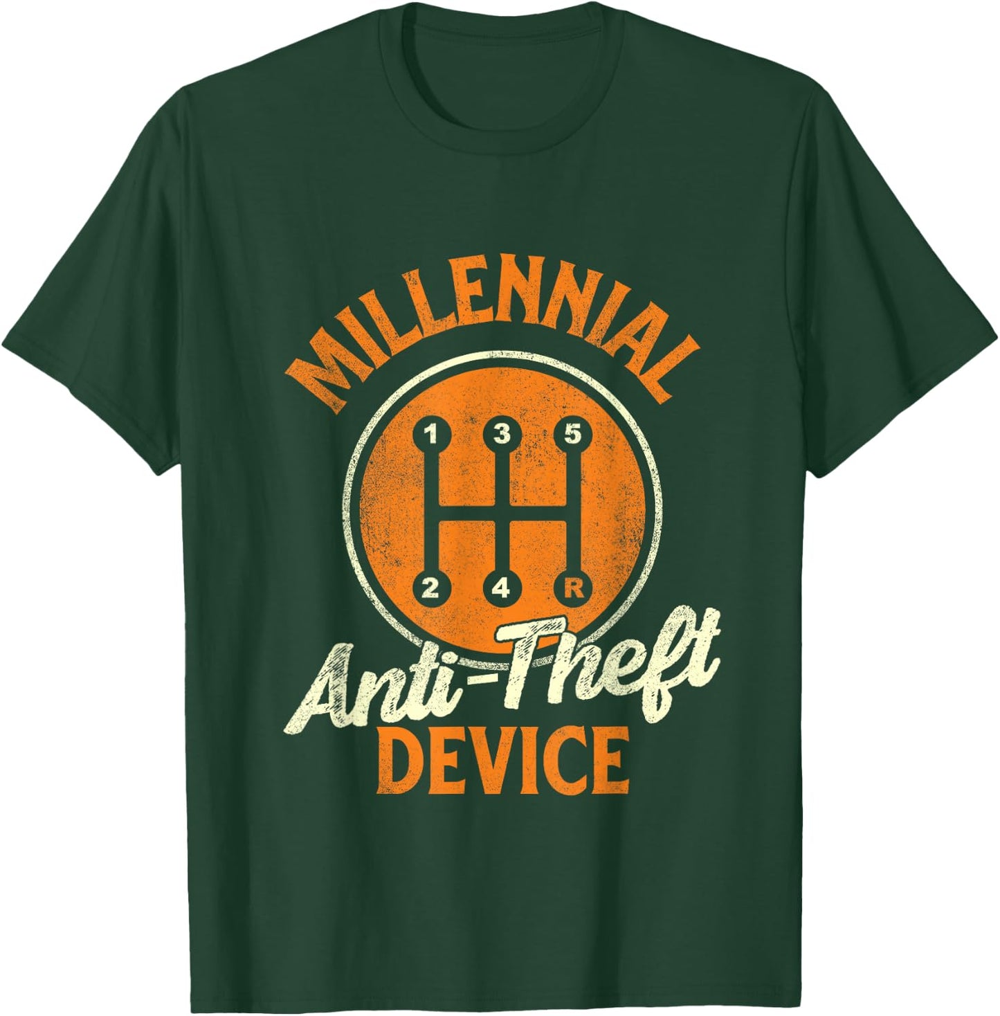 Millennial Anti Theft Device - Car Lover Auto Mechanic T-Shirt - T-Shirt | Forest