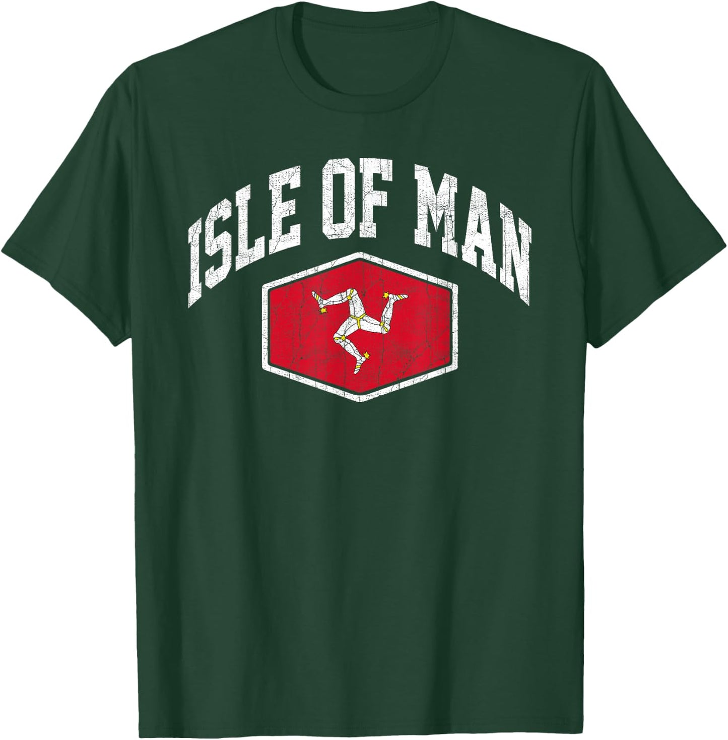 Isle of Man Vintage Flag Throwback Design Classic Souvenir T-Shirt - T-Shirt | Forest