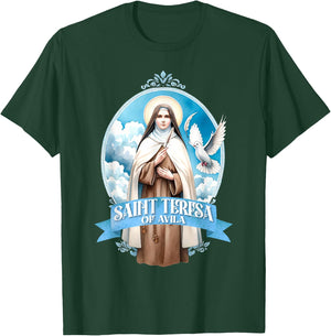 St Teresa of Avila Interior Castle Catholic Patron Saint T-Shirt - T-Shirt | Forest