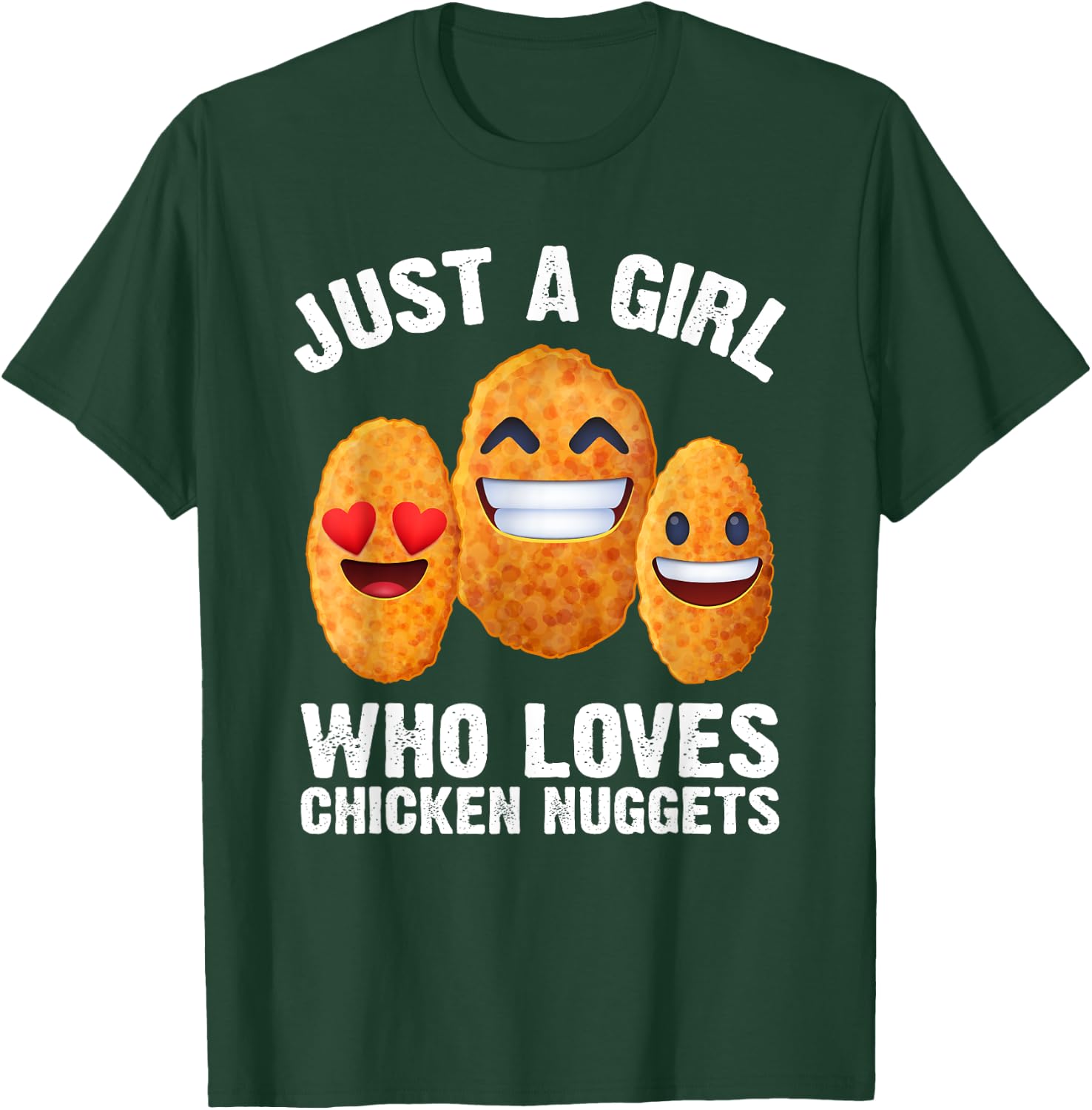 Funny Chicken Nugget Design For Girls Women Nuggets Lovers T-Shirt - T-Shirt | Forest
