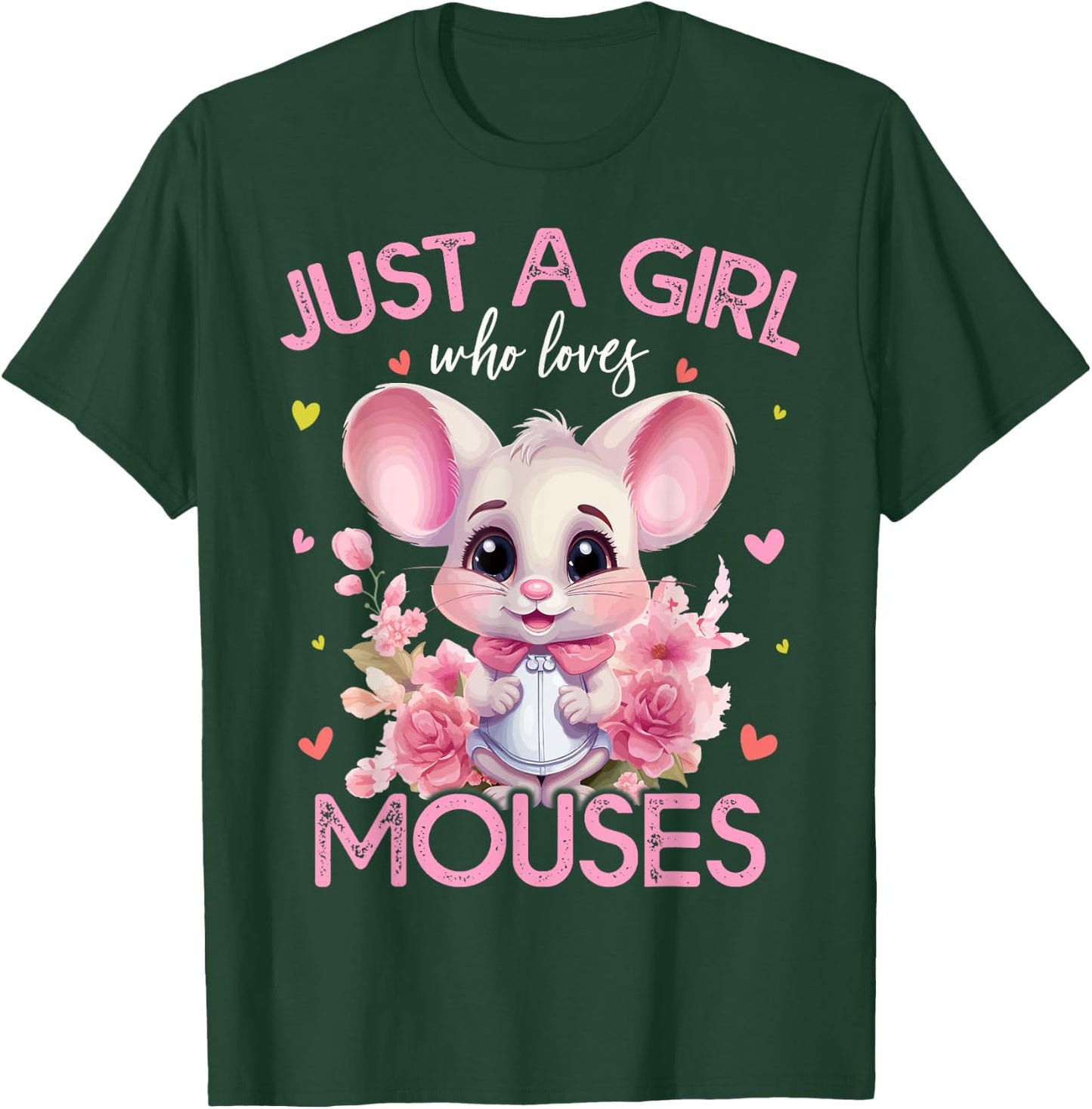 Just A Girl Who Loves Mouses Girls T-Shirt - T-Shirt | Forest