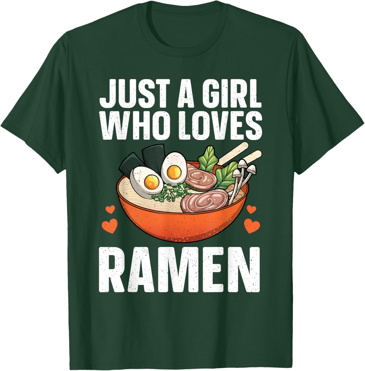 Ramen Noodles Art Girls Asian Ramen Noodle Lovers T-Shirt - T-Shirt | Forest