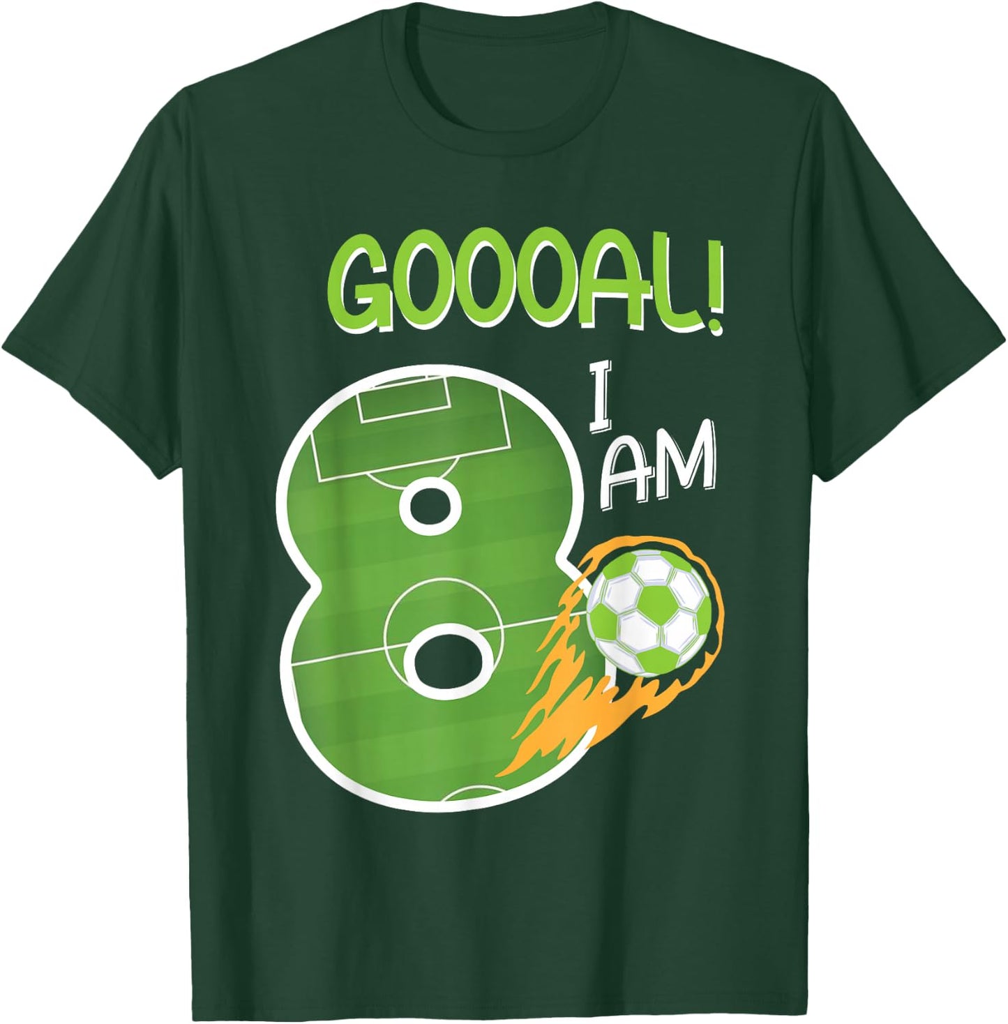 Soccer i'm 8 years old boy birthday T-Shirt - T-Shirt | Forest