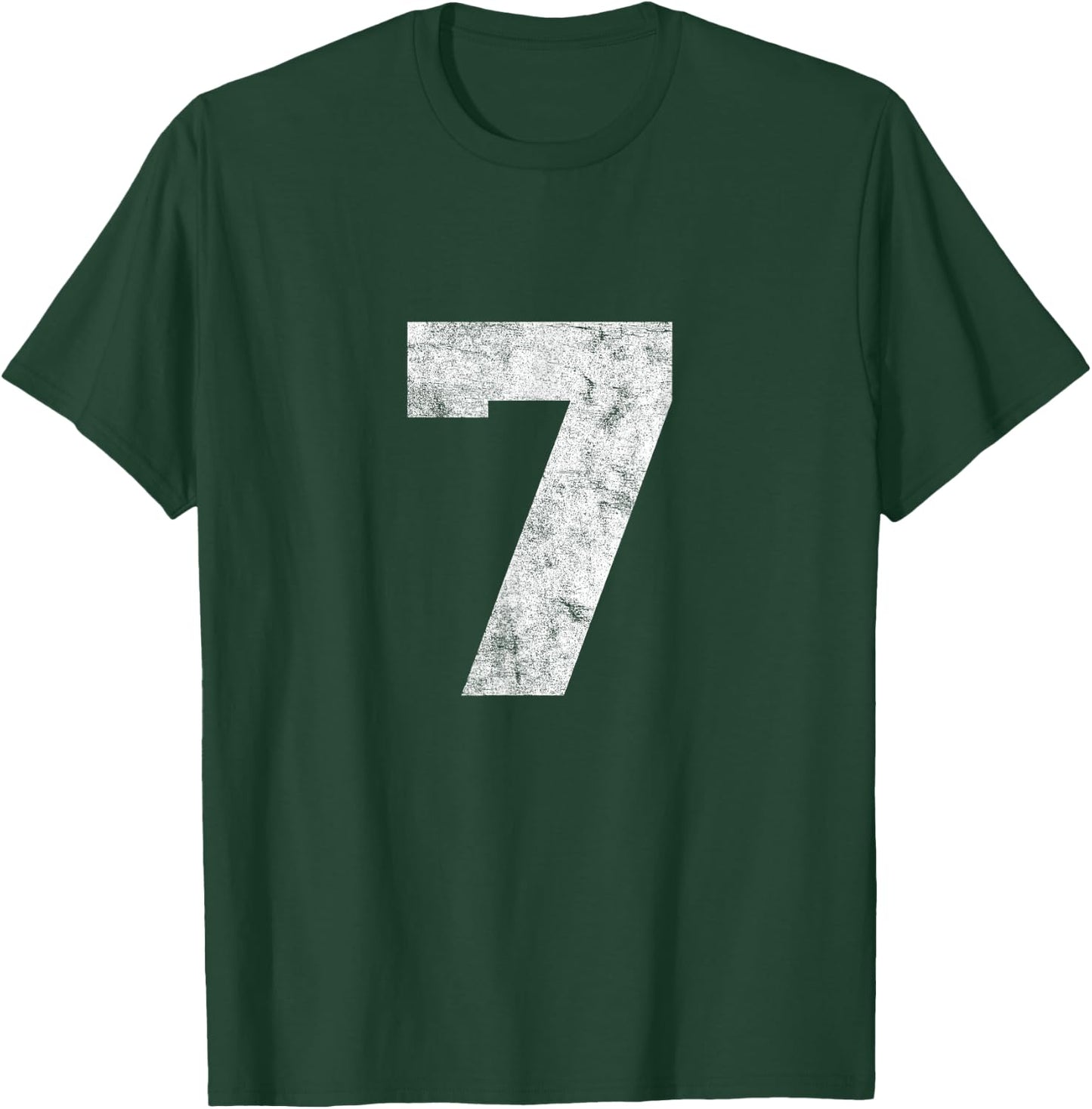 Vintage Lucky Number 7 Birthday Sports Player Team Athlete T-Shirt - T-Shirt | Forest