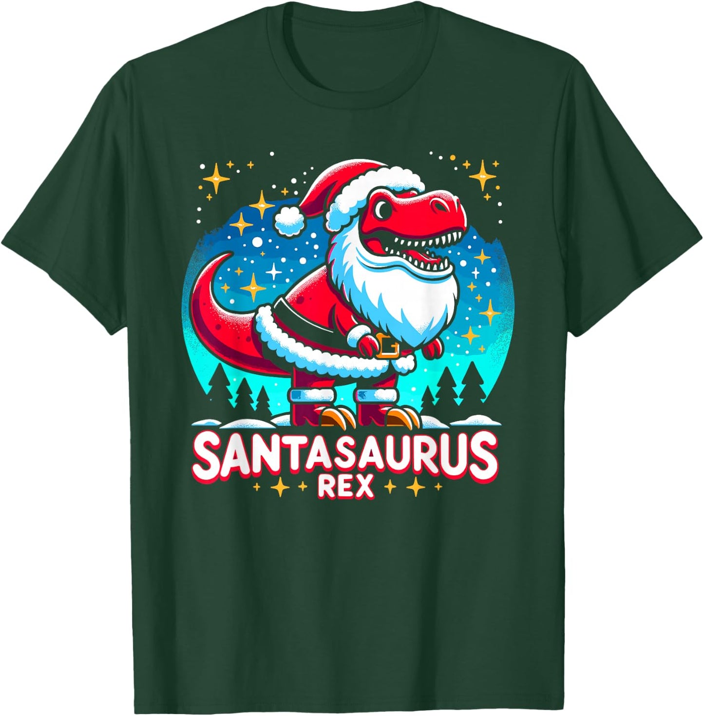 Dear Santasaurus Rex Christmas Dinosaur Presents for Adults T-Shirt - T-Shirt | Forest