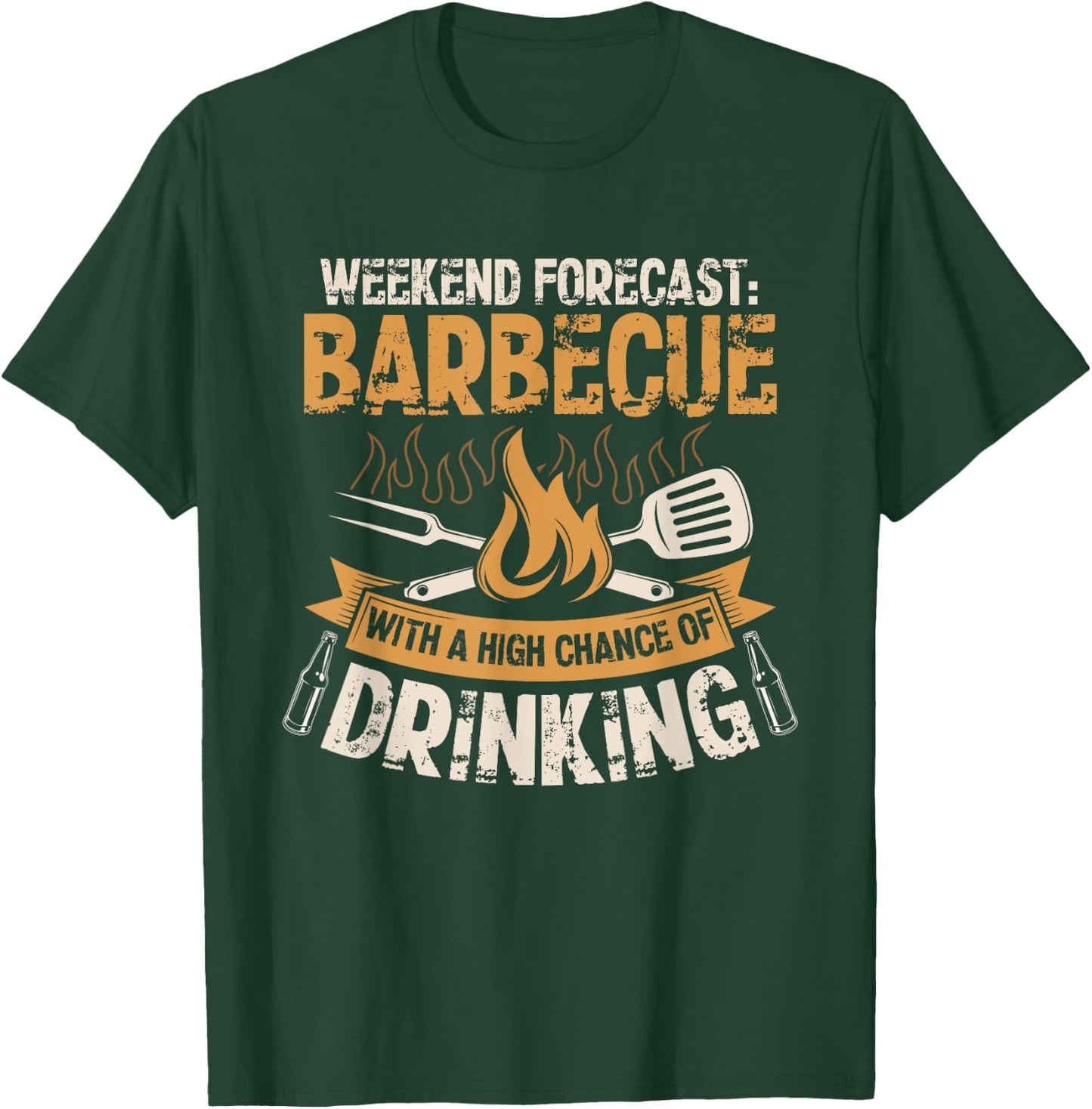 Funny BBQ Grill Chef Grilling Master Barbecue Lover BBQ T-Shirt - T-Shirt | Forest