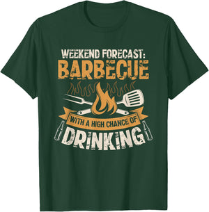 Funny BBQ Grill Chef Grilling Master Barbecue Lover BBQ T-Shirt - T-Shirt | Forest