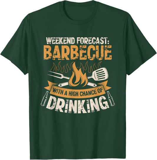 Funny BBQ Grill Chef Grilling Master Barbecue Lover BBQ T-Shirt - T-Shirt | Forest
