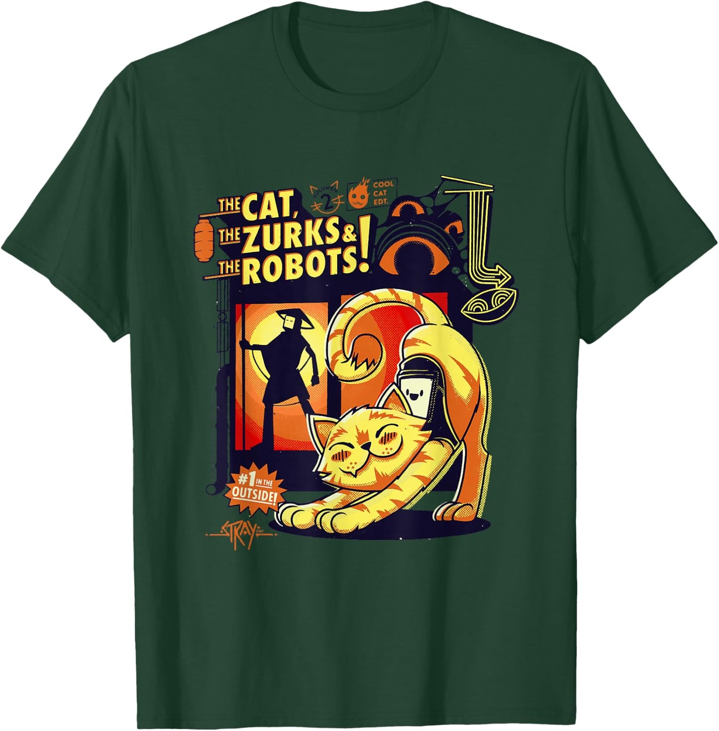 Stray Cats, Zurks, and Robots Video Game T-Shirt - T-Shirt | Forest