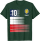 France Flag Number 10 French Soccer Men Women Boys Girl Kids T-Shirt - T-Shirt | Forest