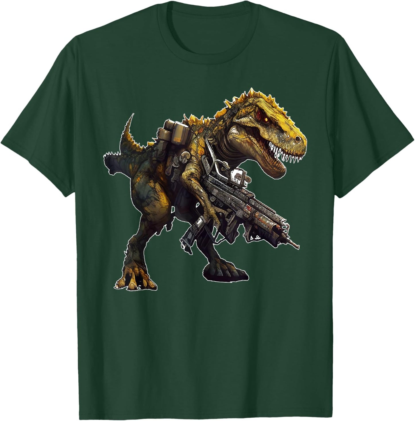 Funny T-rex Dinosaur Gun Animal Guns Lover T-Shirt - T-Shirt | Forest