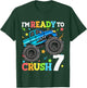 Kids Monster Truck Shark 7th Birthday Boy 7 Seven Year Old T-Shirt - T-Shirt | Forest