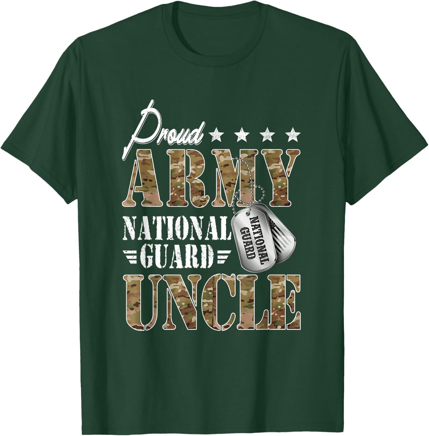 Proud Army National Guard Uncle National Guard Graduation T-Shirt - T-Shirt | Forest