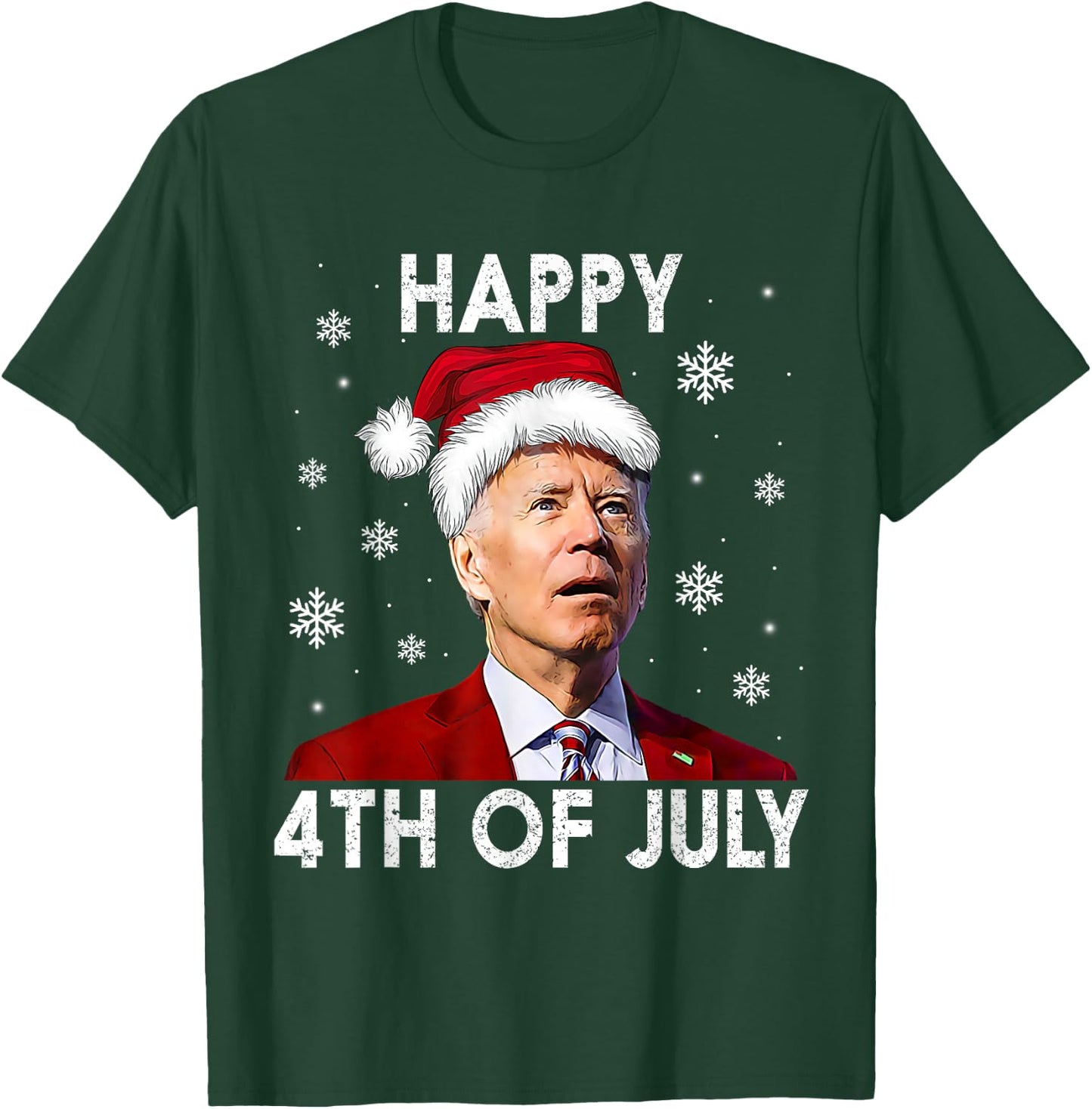 Funny Happy 4th of July Joe Biden Costume Santa shirt T-Shirt - T-Shirt | Forest