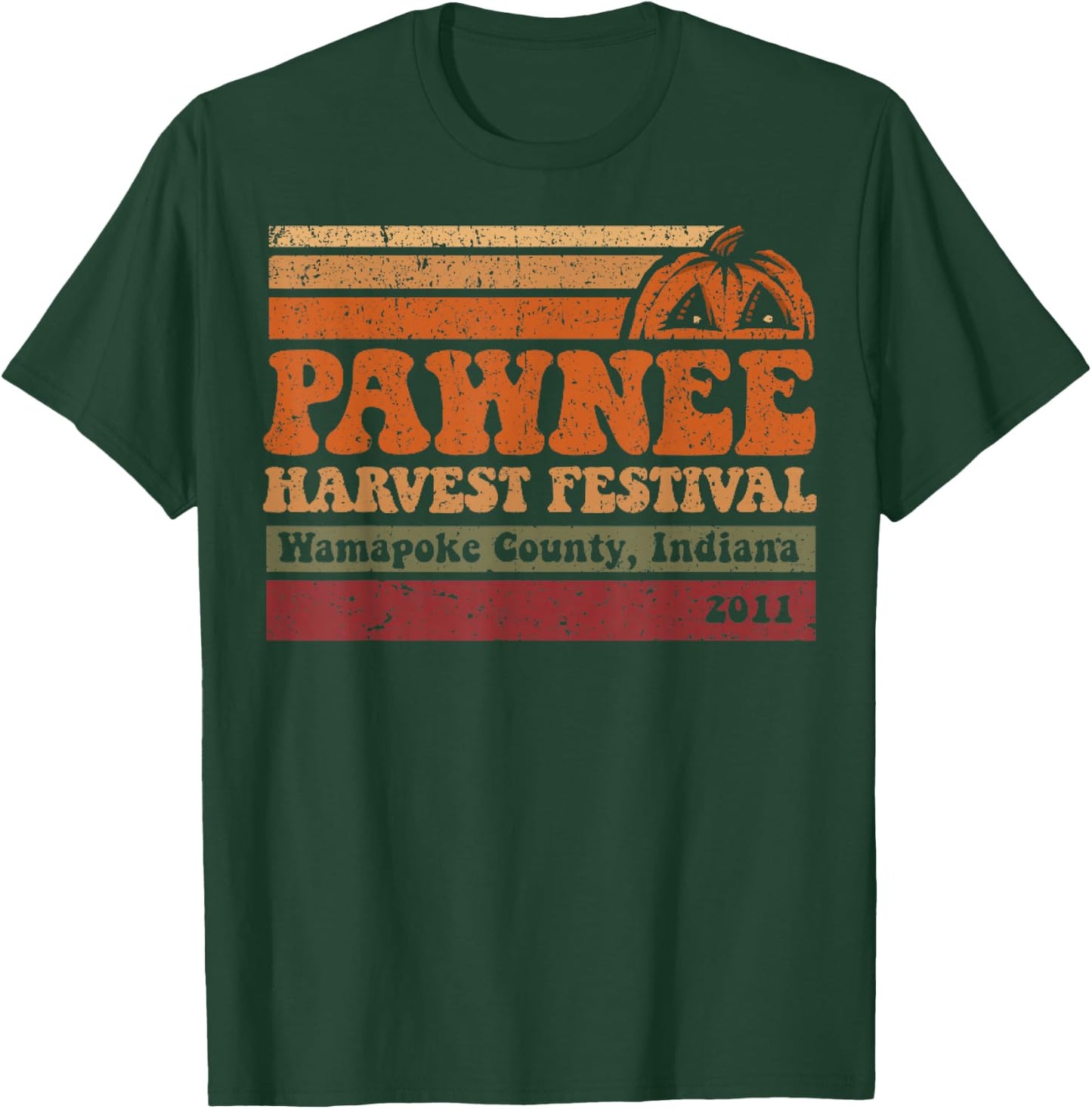 Vintage Pawnee Harvest Festival Parks And Rec T-Shirt - T-Shirt | Forest
