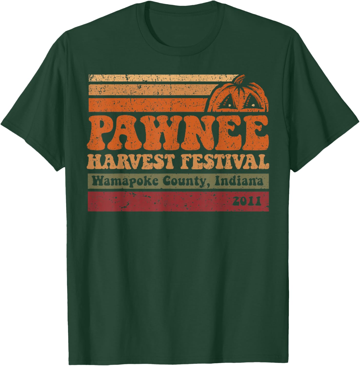 Vintage Pawnee Harvest Festival Parks And Rec T-Shirt - T-Shirt | Forest