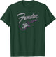 Fender Neon Guitar Outline Centered Logo T-Shirt - T-Shirt | Forest