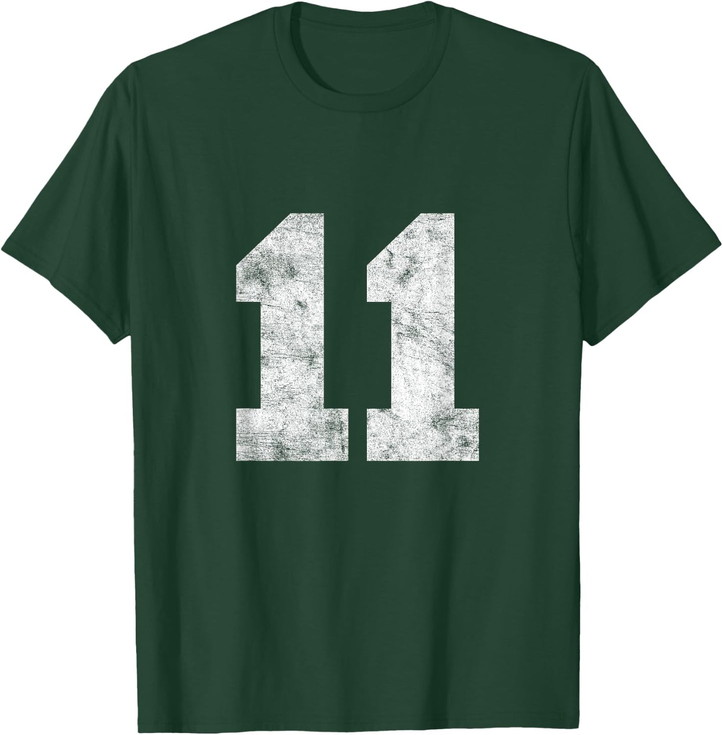 Vintage Lucky Number 11 Birthday Sports Player Team Athlete T-Shirt - T-Shirt | Forest