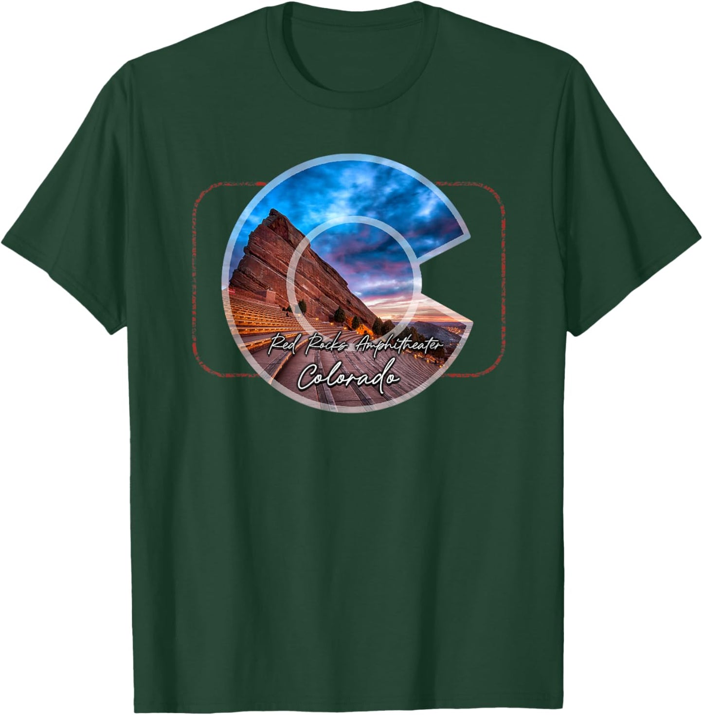 Red Rocks Amphitheater - Colorado C T-Shirt - T-Shirt | Forest