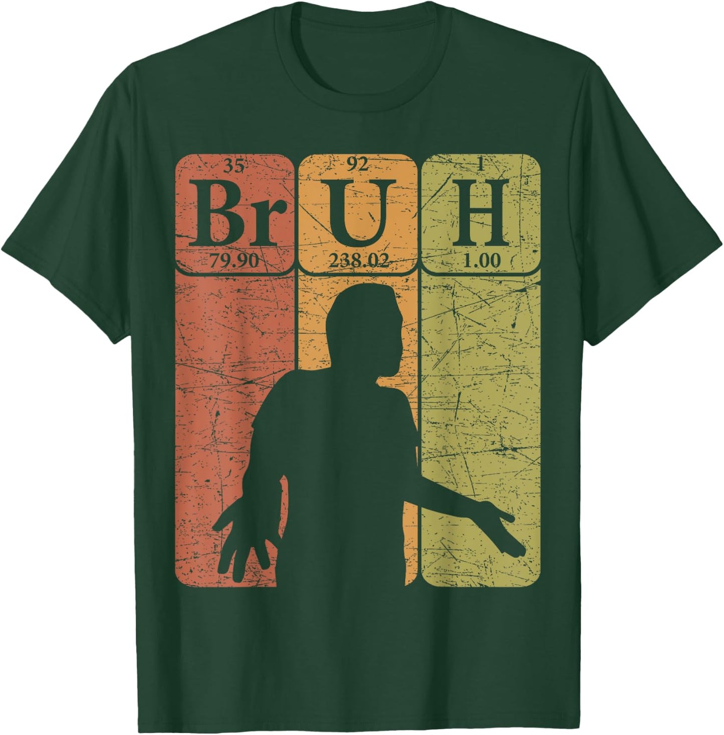 Bruh Periodic Table Elements Bro Slang Bruh Meme Vintage T-Shirt - T-Shirt | Forest
