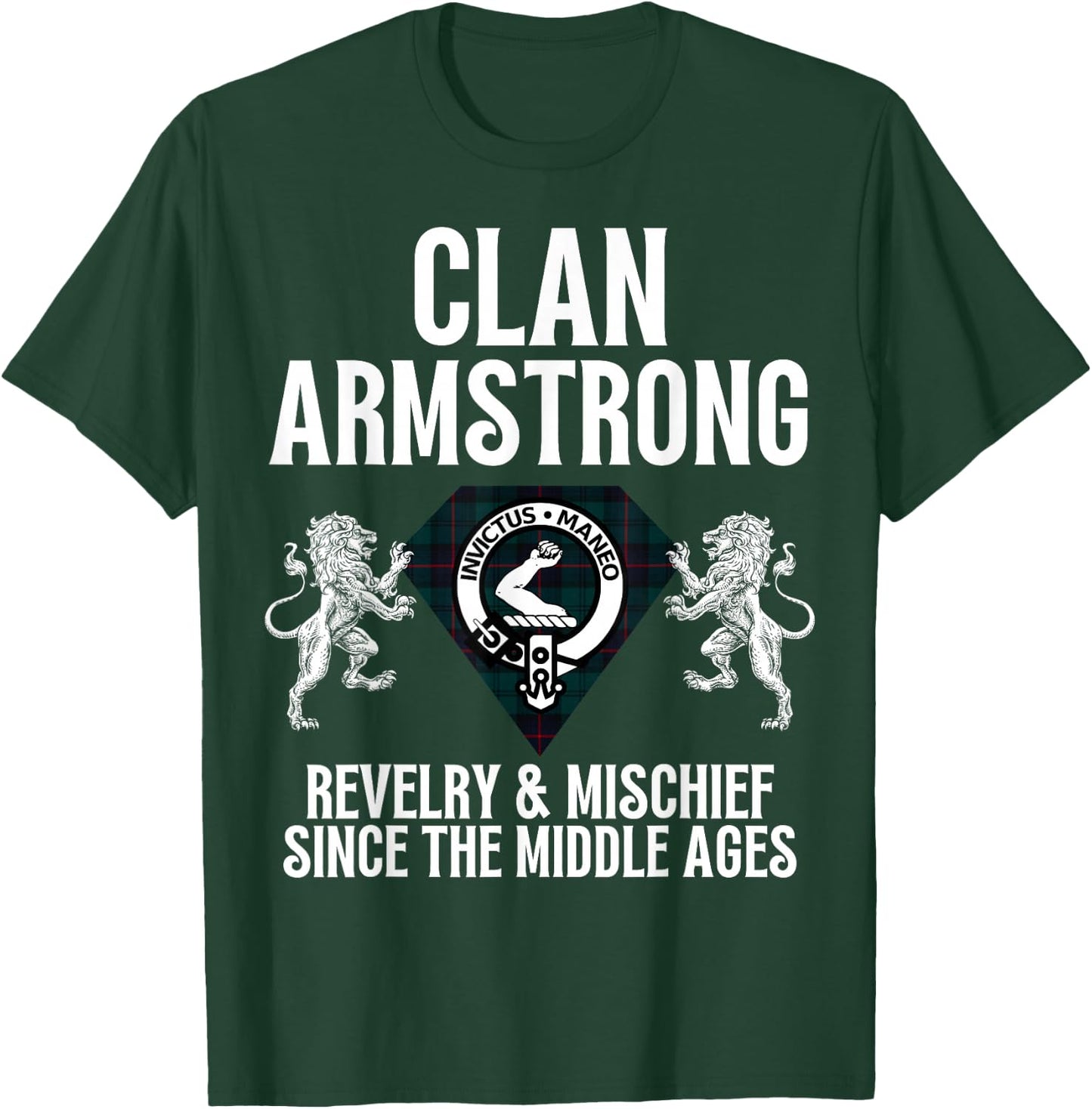Armstrong Clan Scottish Name Coat Of Arms Tartan Family T-Shirt - T-Shirt | Forest