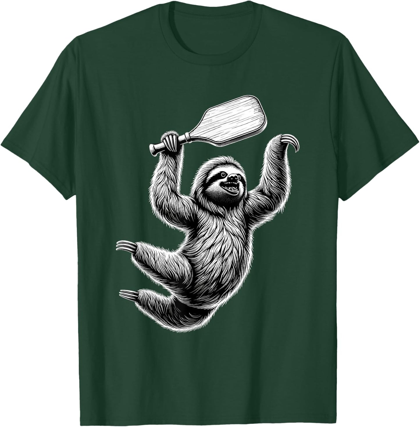 Sloth Playing Pickleball For Pickle Ball Player T-Shirt - T-Shirt | Forest