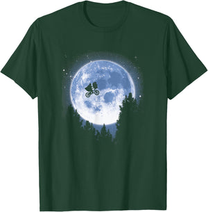 E.T. and Elliot Classic Bicycle Moon Jump T-Shirt - T-Shirt | Forest