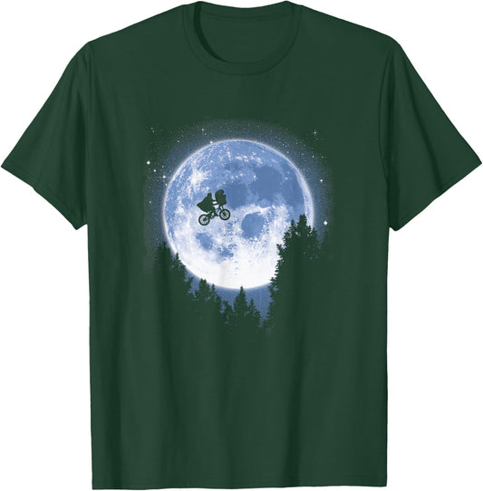 E.T. and Elliot Classic Bicycle Moon Jump T-Shirt - T-Shirt | Forest