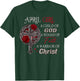 April Girl A Child Of God A Woman Of Faith A Warrior T-Shirt - T-Shirt | Forest