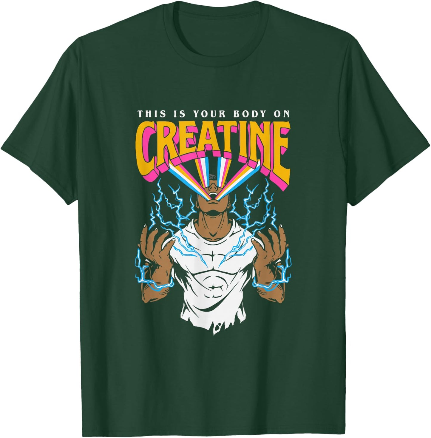 This is Your Body On Creatine Workout Gym Birthday Gift Small T-Shirt - T-Shirt | Forest
